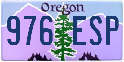 OR license plate 976ESP