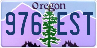 OR license plate 976EST