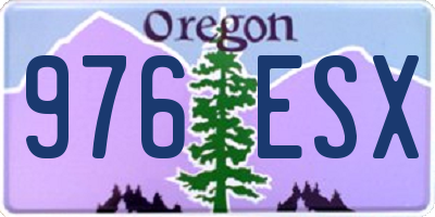 OR license plate 976ESX