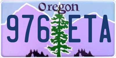 OR license plate 976ETA