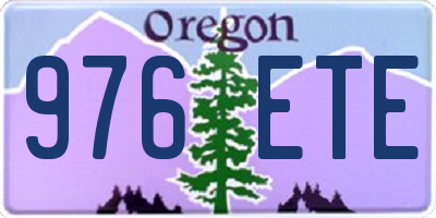 OR license plate 976ETE