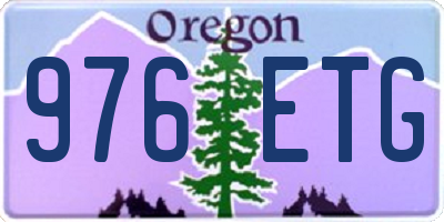 OR license plate 976ETG