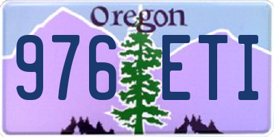 OR license plate 976ETI