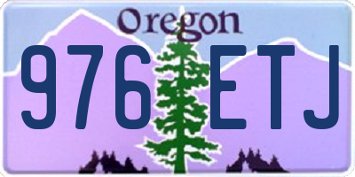 OR license plate 976ETJ