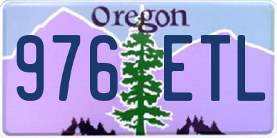 OR license plate 976ETL