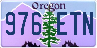 OR license plate 976ETN