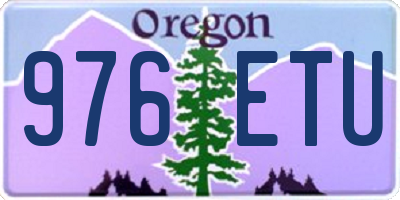 OR license plate 976ETU