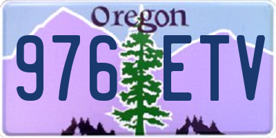 OR license plate 976ETV