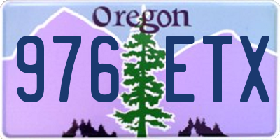 OR license plate 976ETX