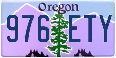 OR license plate 976ETY