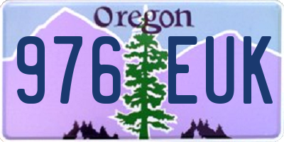 OR license plate 976EUK