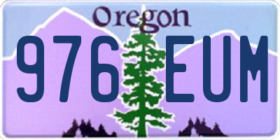 OR license plate 976EUM