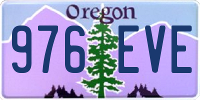 OR license plate 976EVE