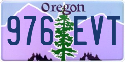 OR license plate 976EVT