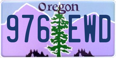 OR license plate 976EWD