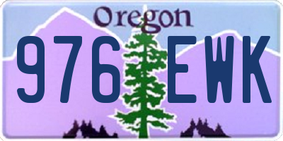 OR license plate 976EWK