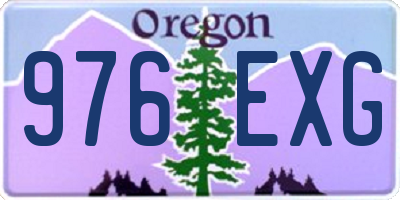 OR license plate 976EXG