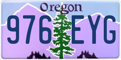 OR license plate 976EYG
