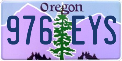 OR license plate 976EYS