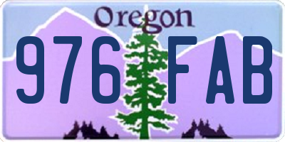 OR license plate 976FAB