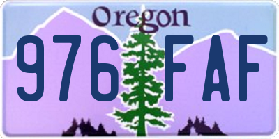 OR license plate 976FAF