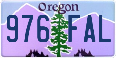 OR license plate 976FAL