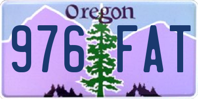 OR license plate 976FAT