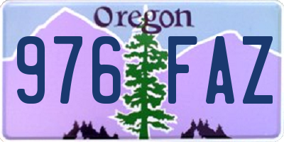 OR license plate 976FAZ