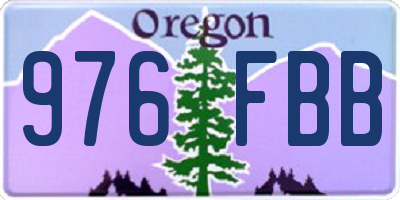 OR license plate 976FBB