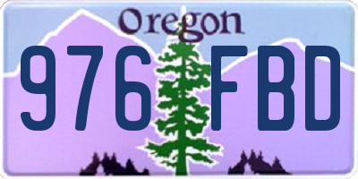 OR license plate 976FBD