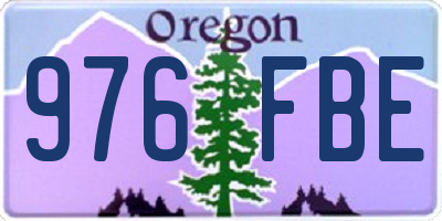 OR license plate 976FBE