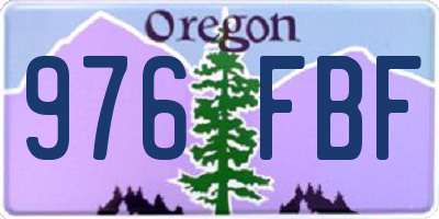 OR license plate 976FBF