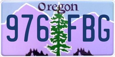OR license plate 976FBG