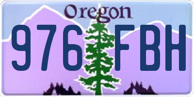 OR license plate 976FBH