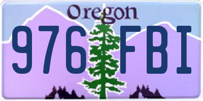 OR license plate 976FBI