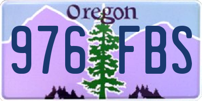 OR license plate 976FBS