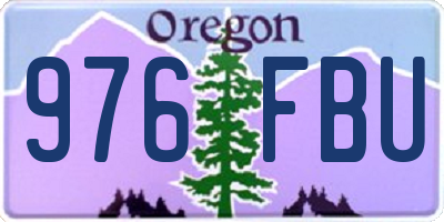OR license plate 976FBU