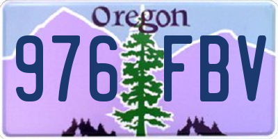 OR license plate 976FBV