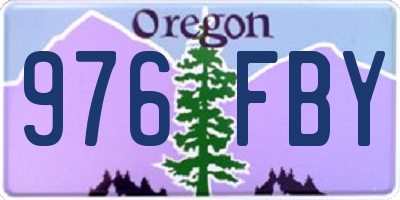 OR license plate 976FBY