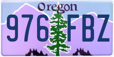 OR license plate 976FBZ