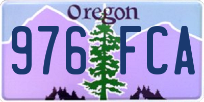 OR license plate 976FCA