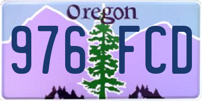 OR license plate 976FCD