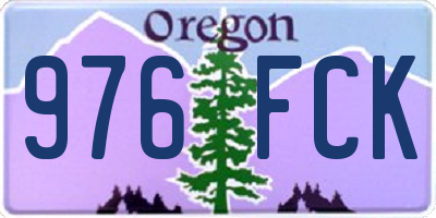 OR license plate 976FCK