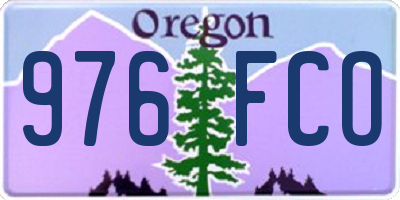 OR license plate 976FCO