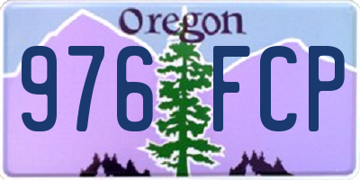 OR license plate 976FCP