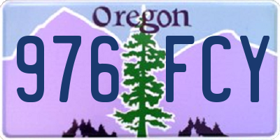 OR license plate 976FCY
