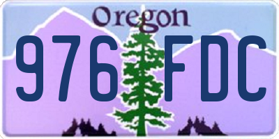 OR license plate 976FDC