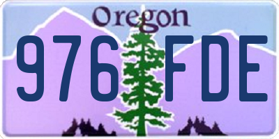 OR license plate 976FDE