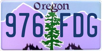 OR license plate 976FDG