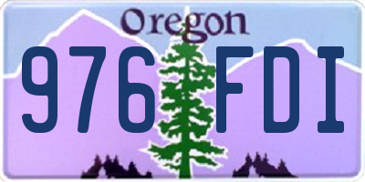 OR license plate 976FDI